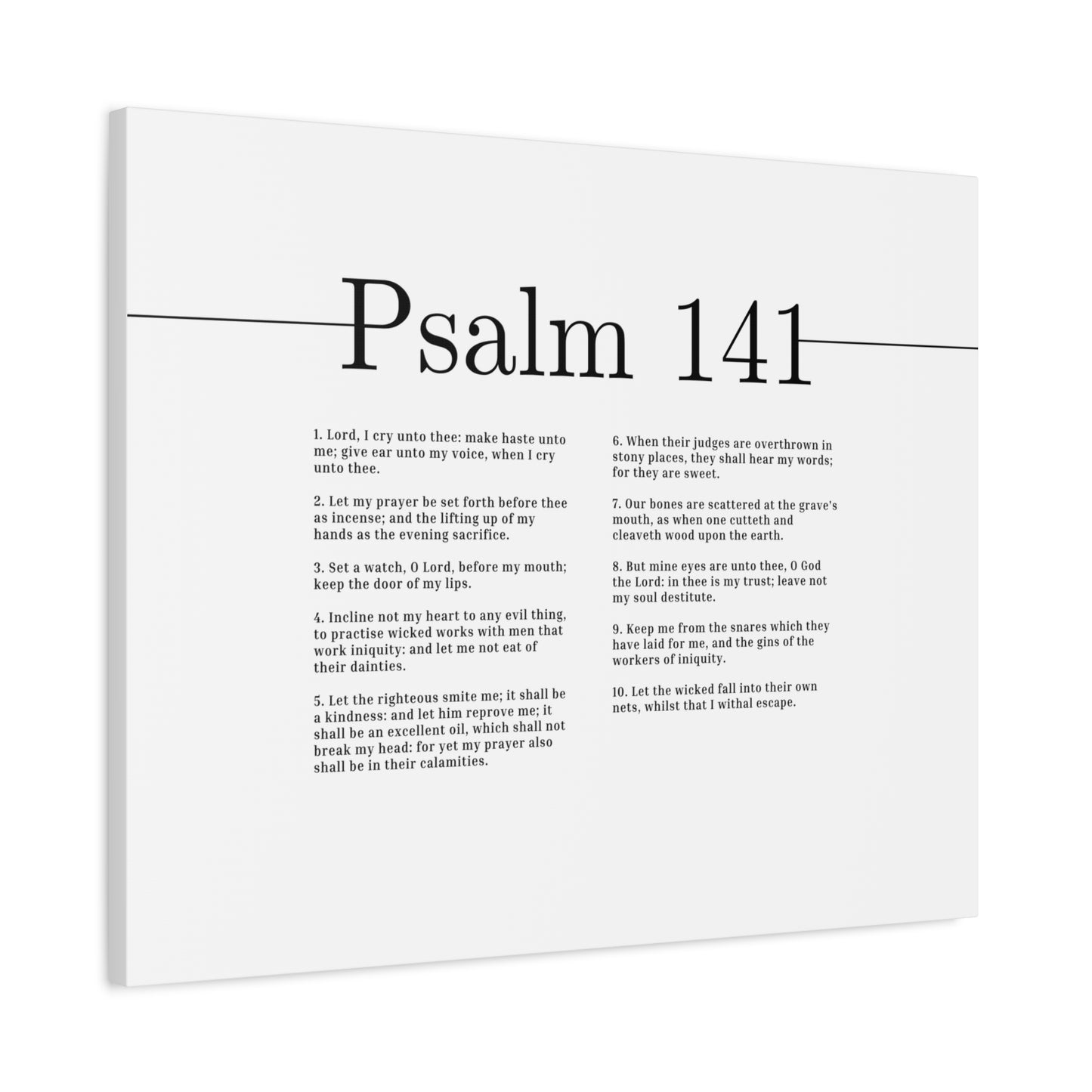 Scripture Canvas In Thee Is My Trust Psalm 141 Christian Wall Art Bible Verse Print Ready to Hang