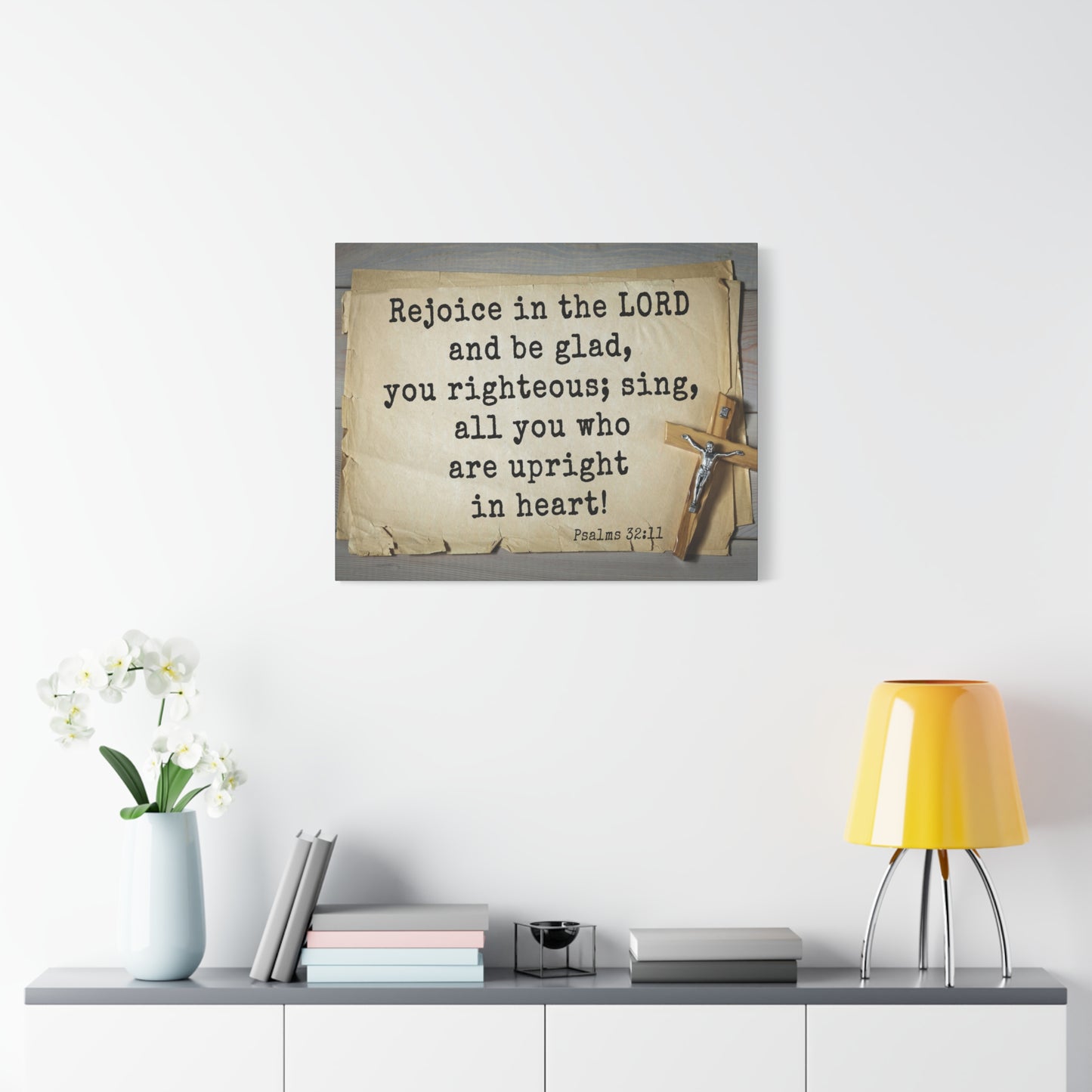 Scripture Walls Righteous Sing Psalm 32:11 Bible Verse Canvas Christian Wall Art Ready to Hang