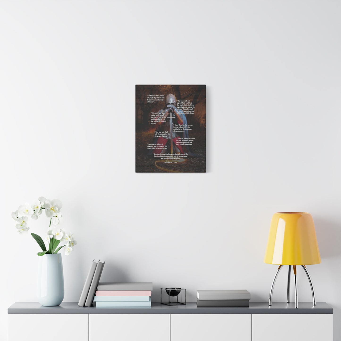 Armour of God Ephesians Bible Verse Canvas Ready to Hang Christian Wall Décor Scripture Art