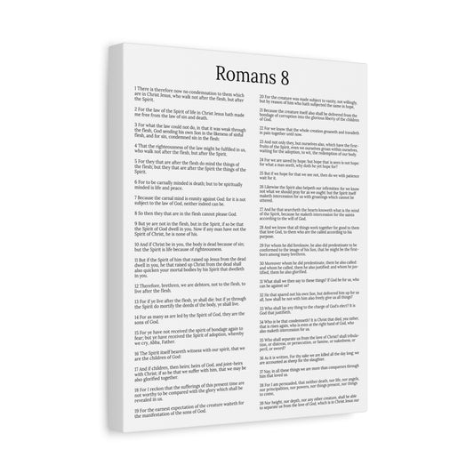 Scripture Walls Glorification Romans 8 Chapter White Christian Wall Art Print Ready to Hang Unframed