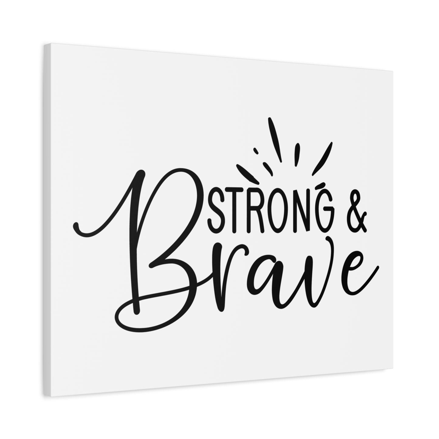 Scripture Canvas Be Strong & Brave Psalm 31:24 Christian Wall Art Print Ready to Hang