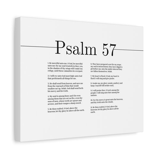 Scripture Canvas His Mercy And His Truth Psalm 57 Christian Wall Art Bible Verse Print Ready to Hang