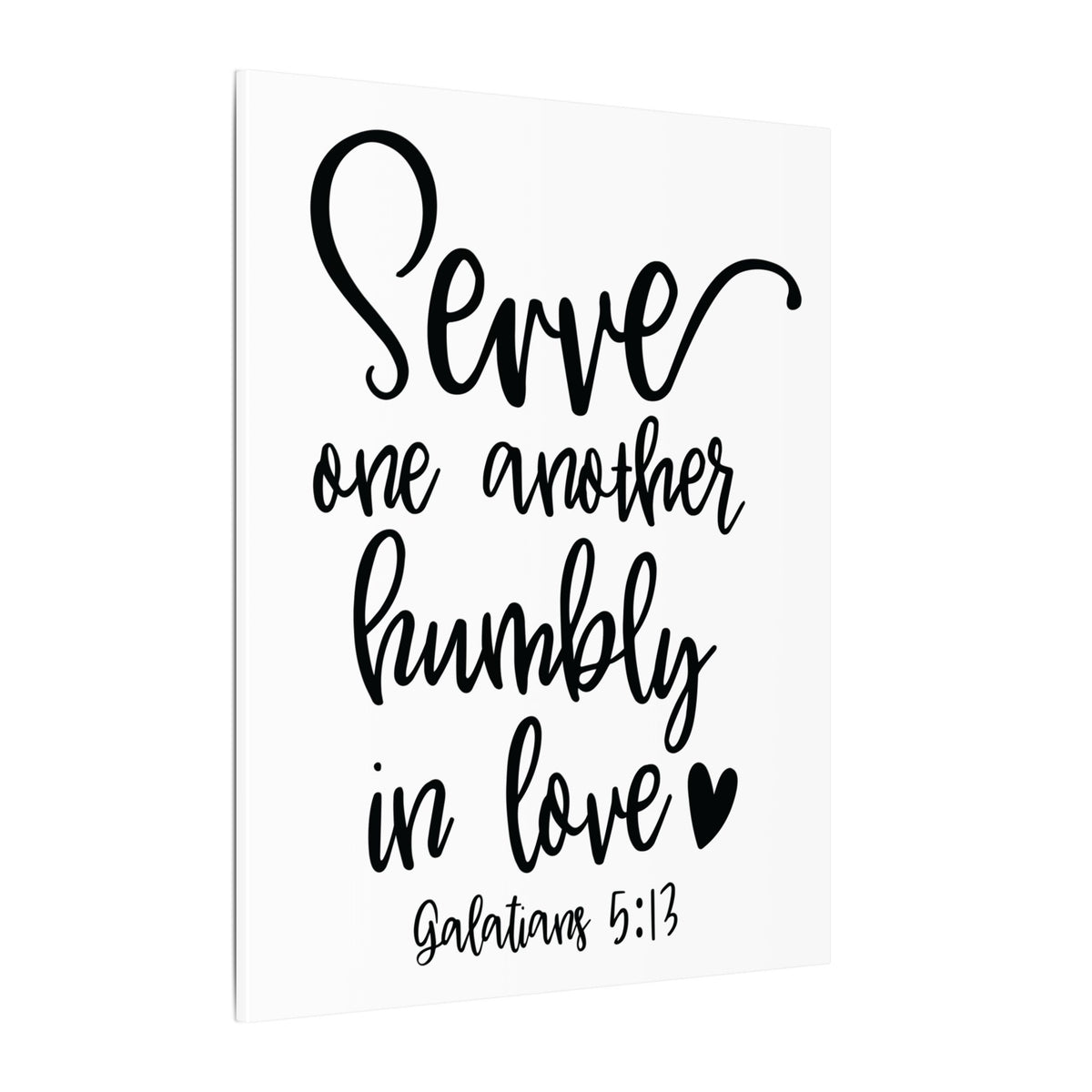 Scripture Canvas Serve One Another Galatians 5:13 Christian Wall Art Bible Verse Print Ready to Hang