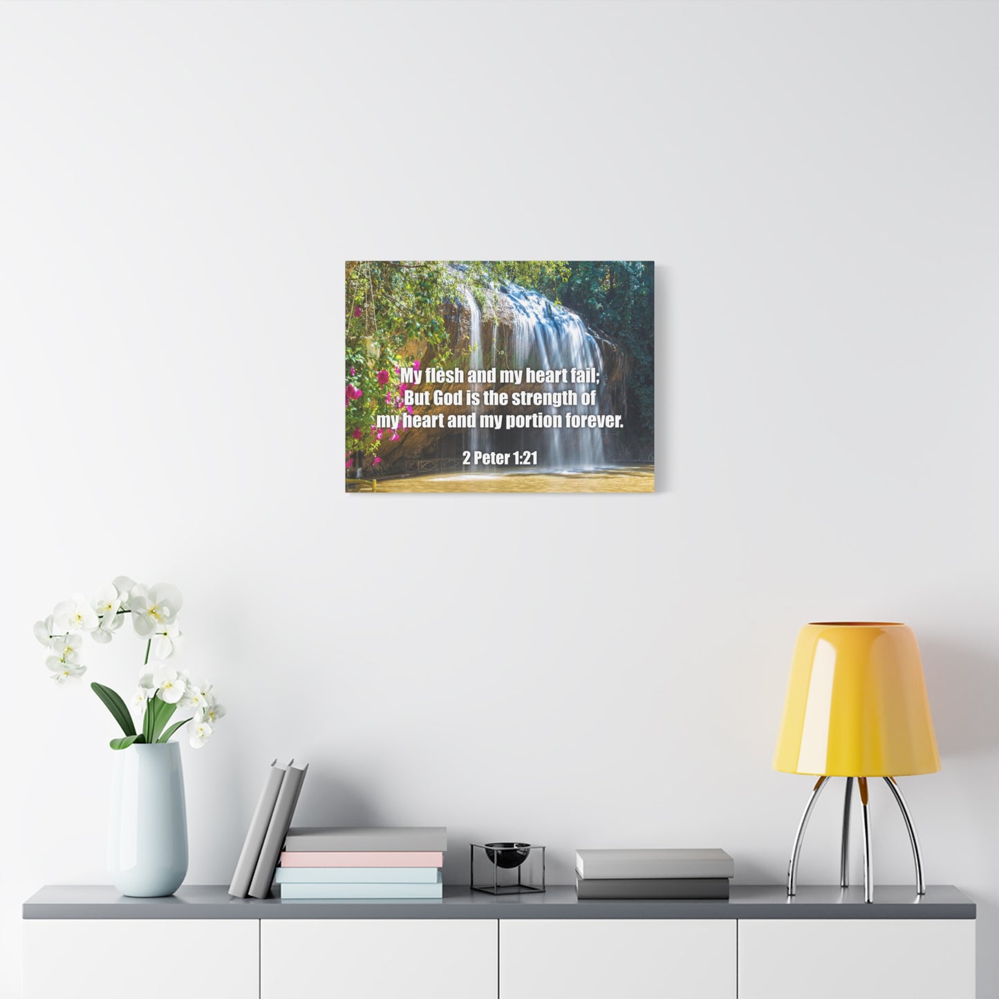 Scripture Canvas My Flesh and My Heart Psalm 73:26 Christian Wall Art Bible Verse Print Ready to Hang