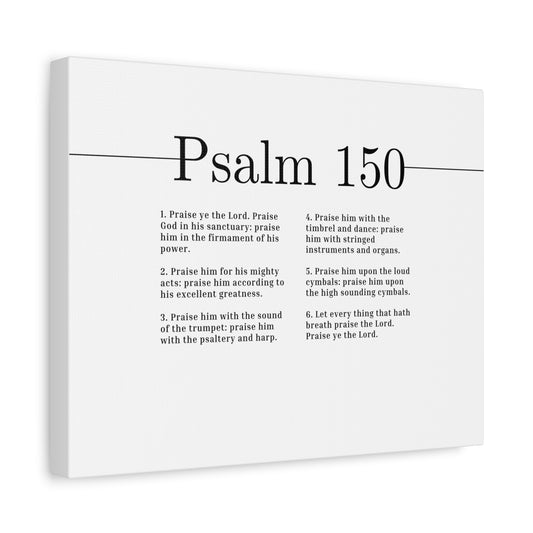 Scripture Canvas Praise Ye The Lord Psalm 150 Christian Wall Art Bible Verse Print Ready to Hang