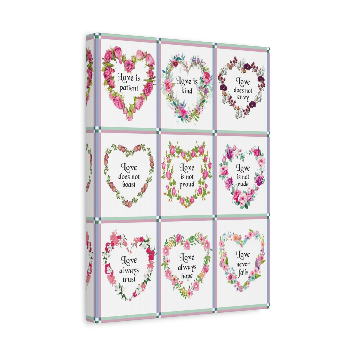 Scripture Walls Hearts of Love 1 Corinthians 13.4-8 Corinthians Christian Home Decor Scripture Art