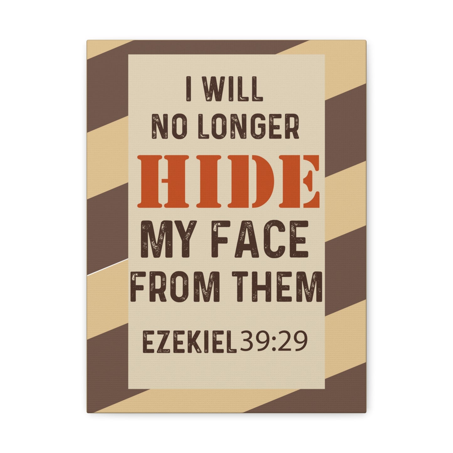 Will No Longer Hide Ezekiel 39:29 Christian Wall Art Bible Verse Print Ready to Hang