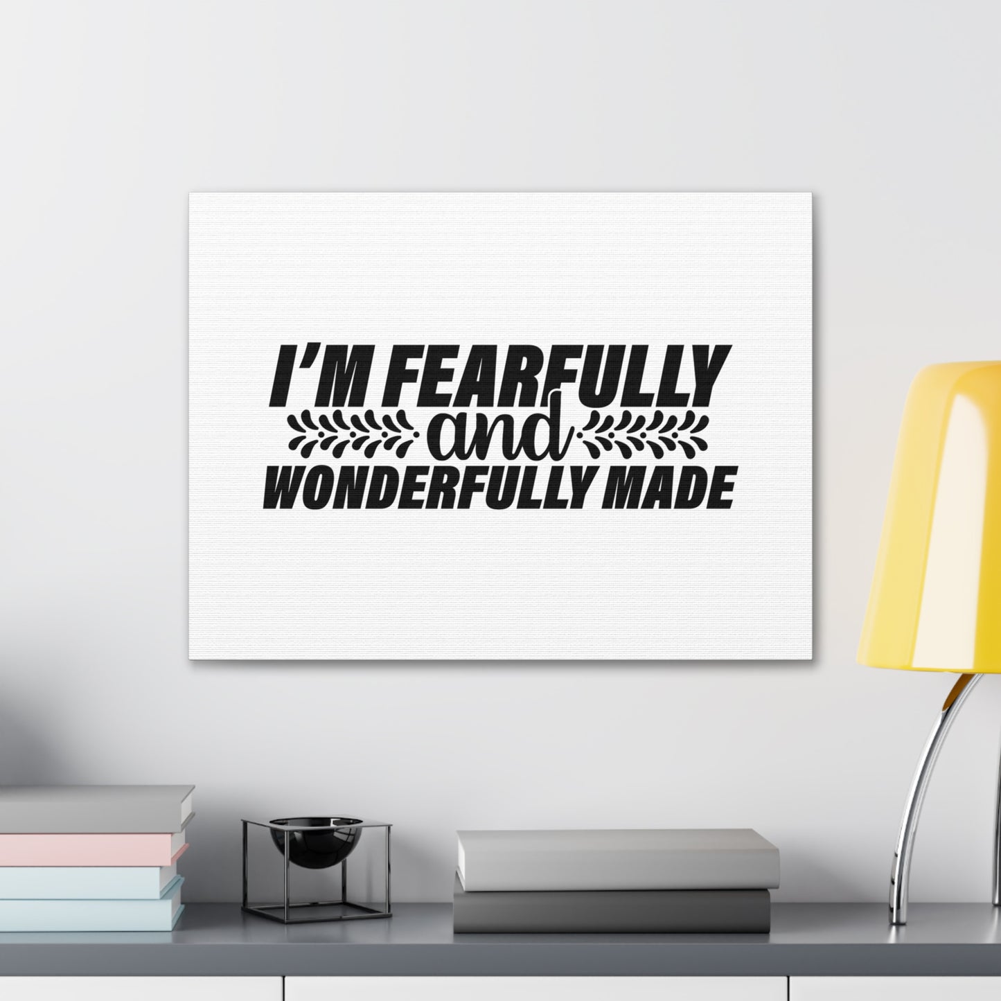 Wonderfully Made Psalm 139:14 White Christian Wall Art Bible Verse Print Ready to Hang
