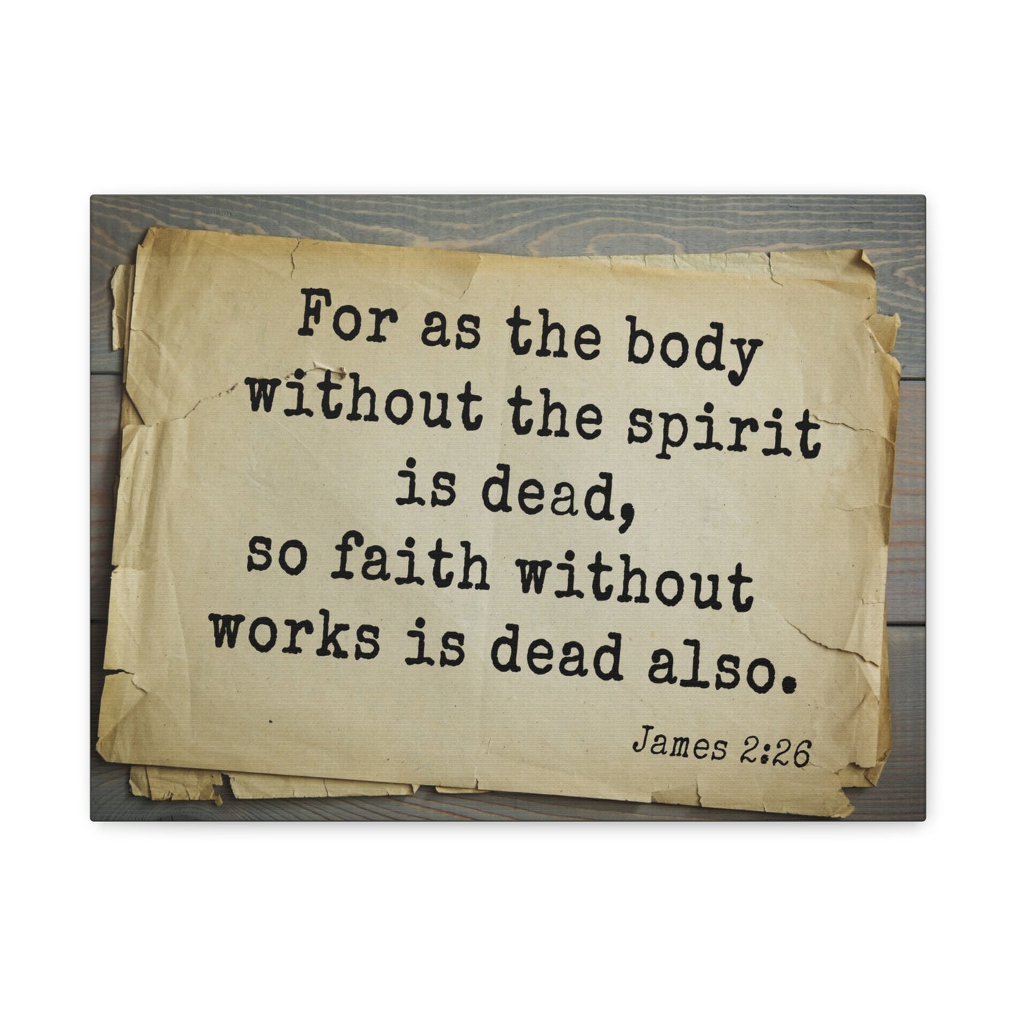 Without The Spirit Is Dead James 2:26 Bible Verse Canvas Christian Wall Art Bible Verse Print Ready To Hang
