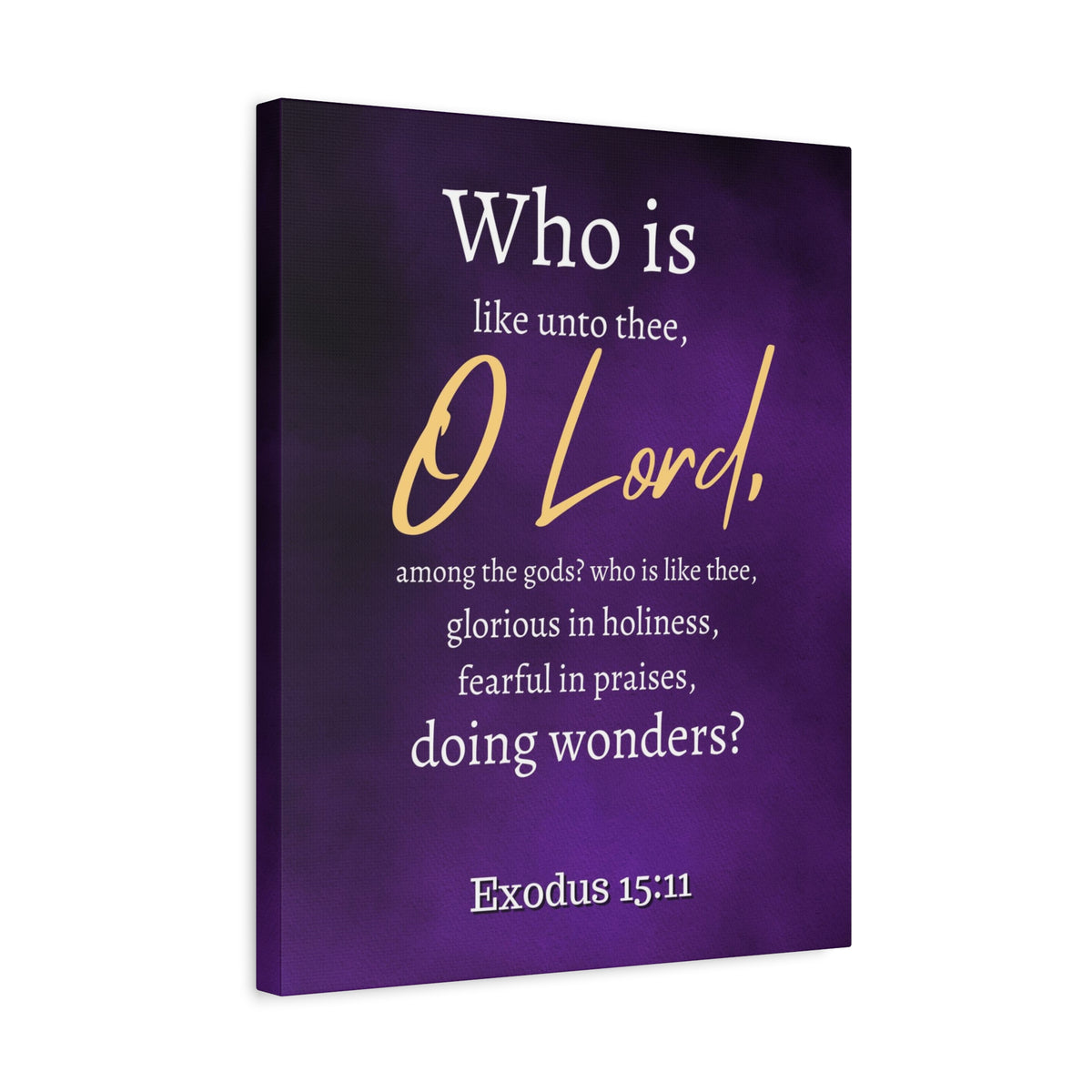 Scripture Walls Who Is Like You Lord? Exodus 15:12 Bible Verse Canvas Christian Wall Art Ready to Hang