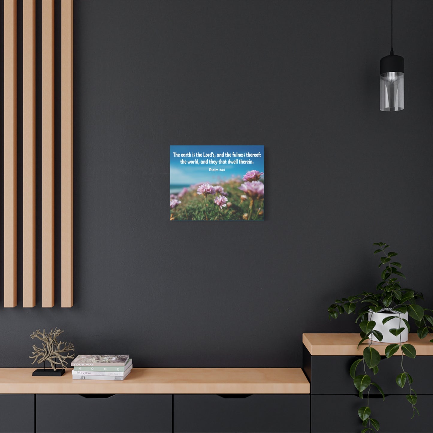 Scripture Walls The Earth is The Lord's Psalm 24:1 Bible Verse Canvas Christian Wall Art Ready to Hang Unframed
