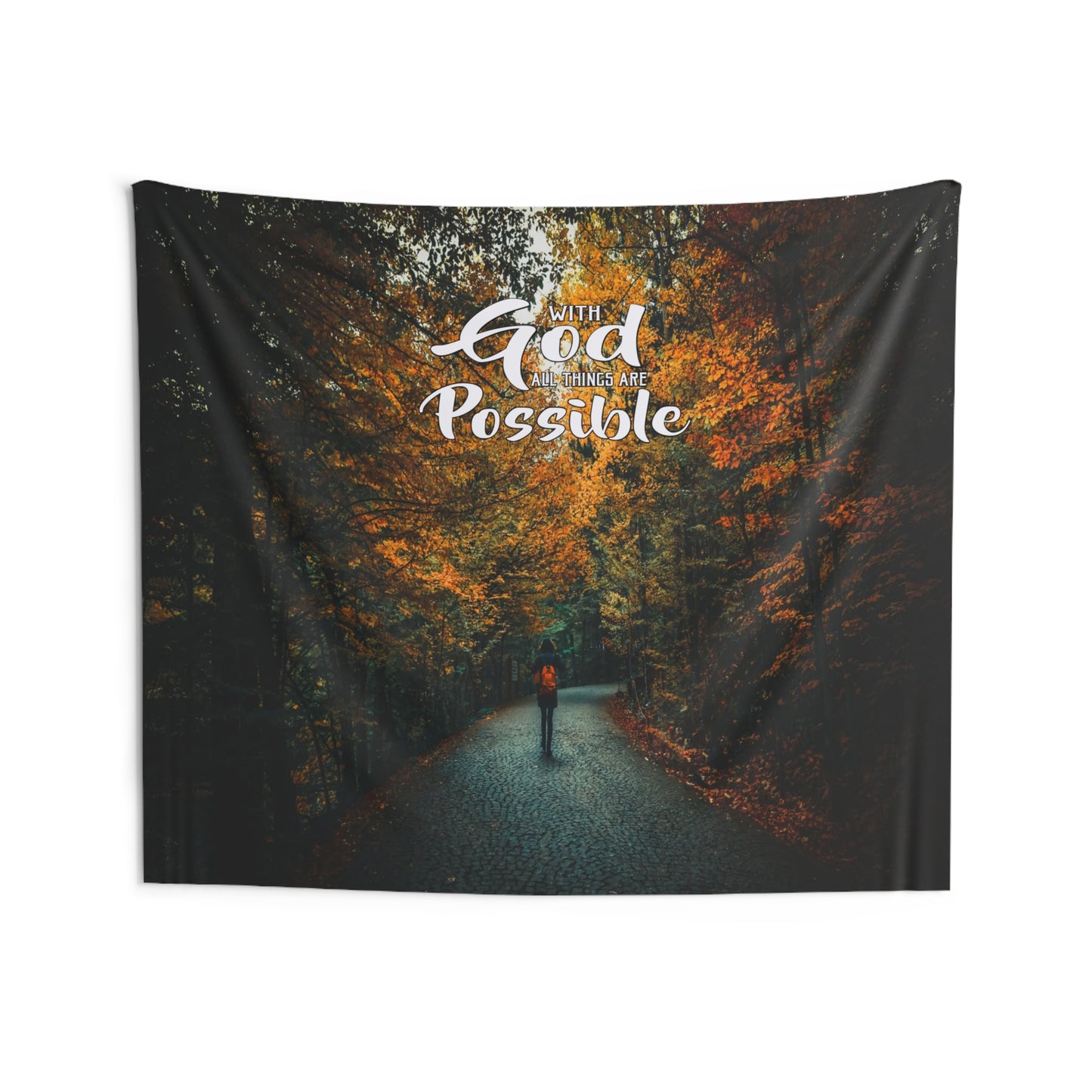 With God All Things Are Possible Wall Hanging Tapestry