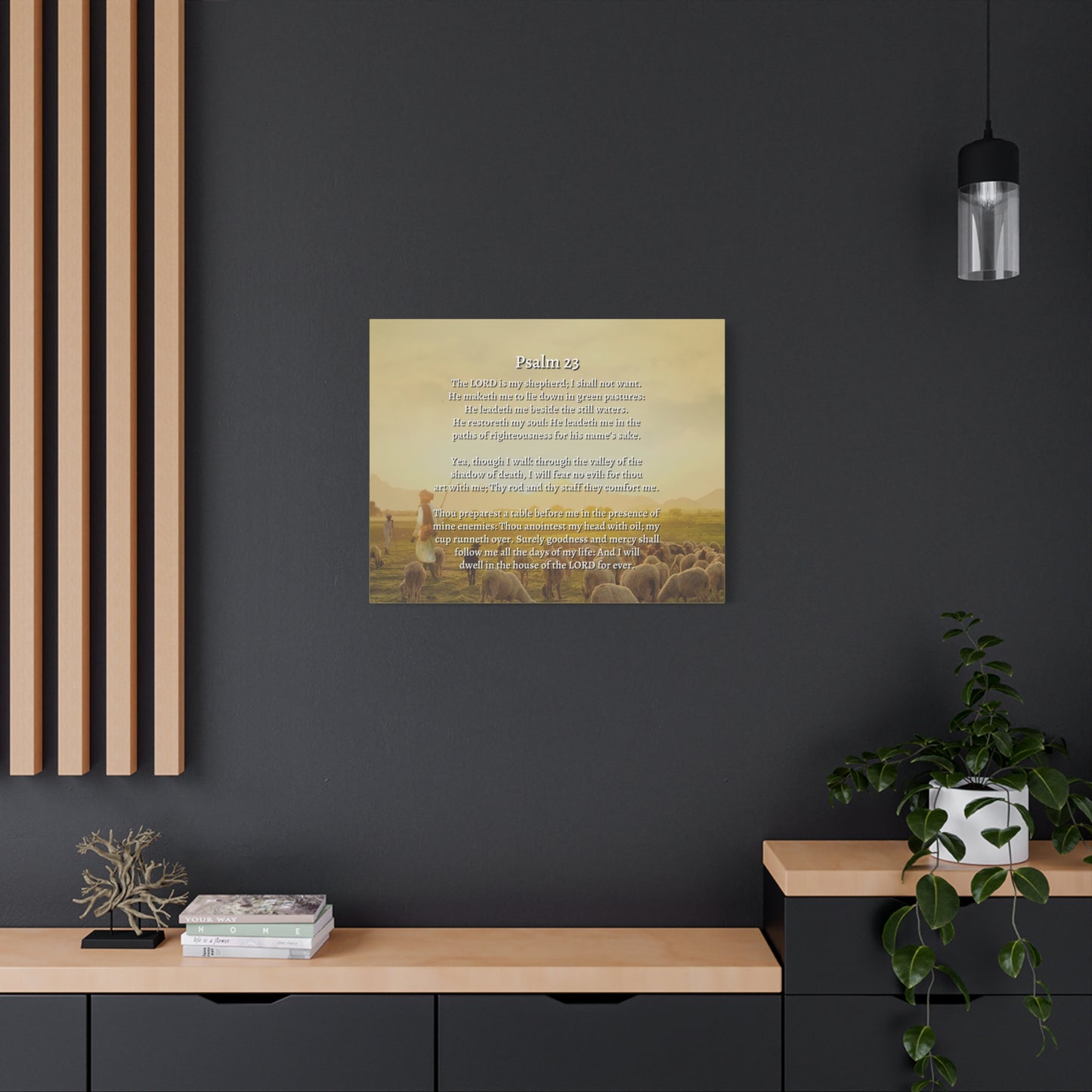 Scripture Walls Lord Is My Shepherd Herding Psalm 23 Bible Verse Canvas Christian Wall Art Ready to Hang