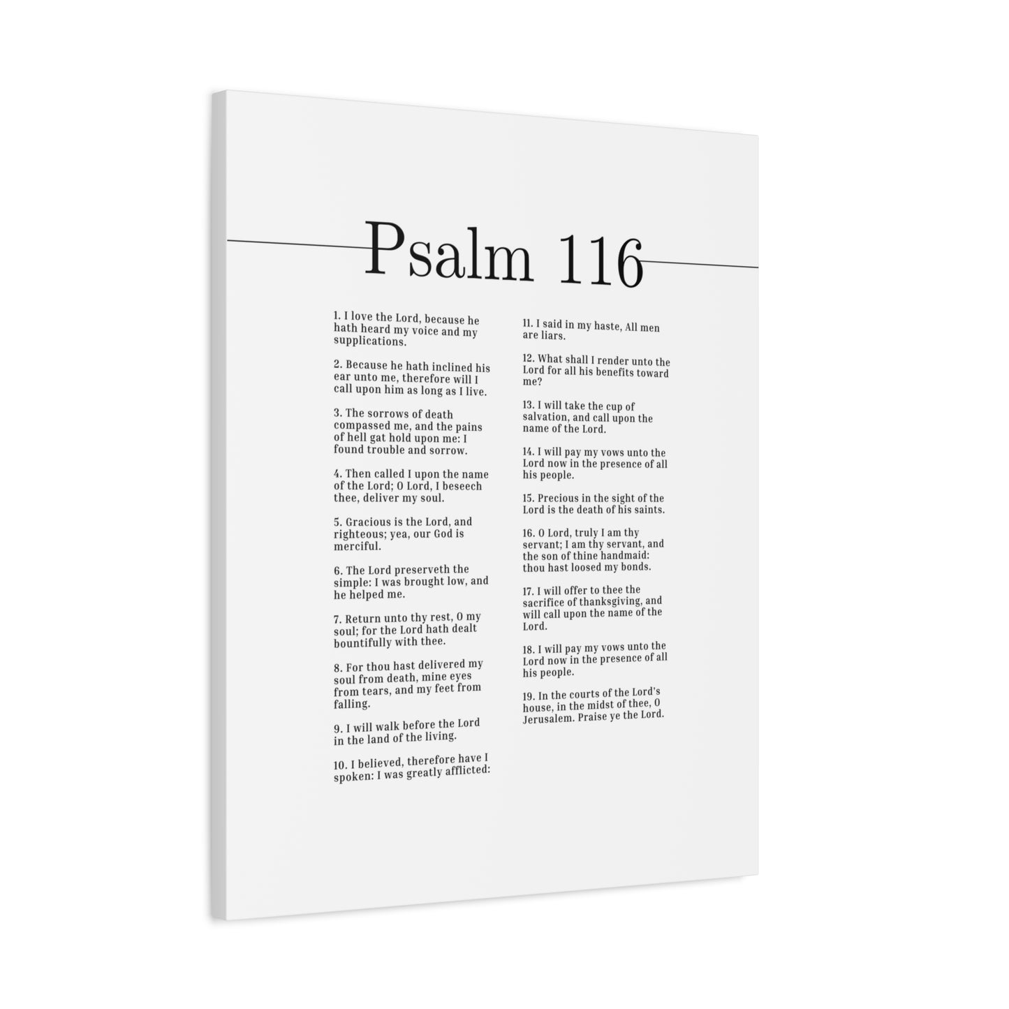 Scripture Canvas Walk Before The Lord Psalm 116 Christian Wall Art Bible Verse Print Ready to Hang
