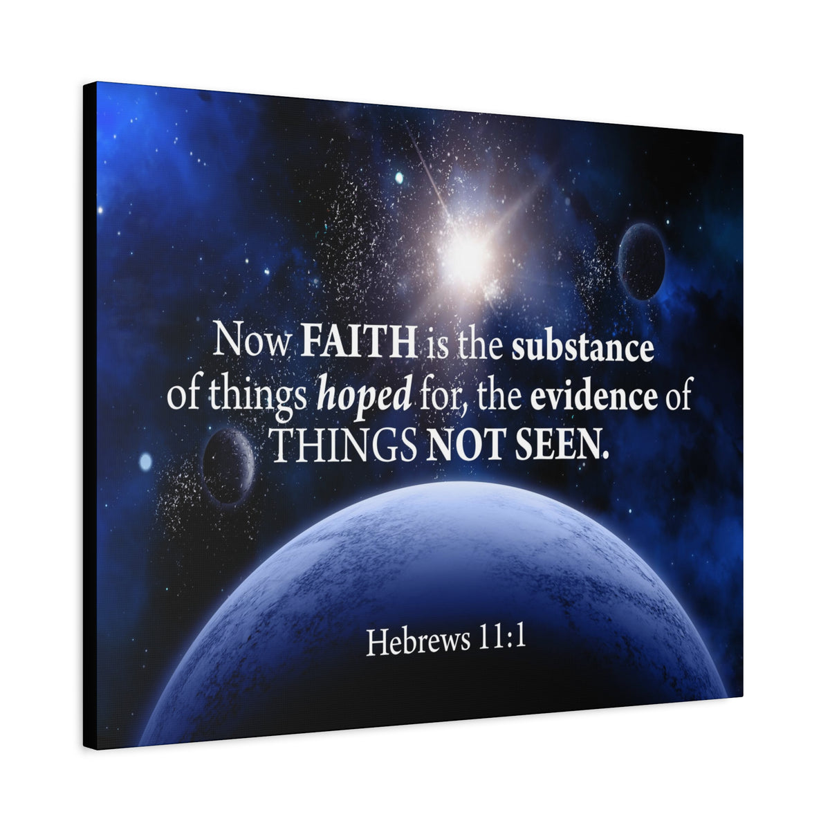 Scripture Canvas Things Not Seen Hebrews 11:1 Christian Wall Art Bible Verse Print Ready to Hang