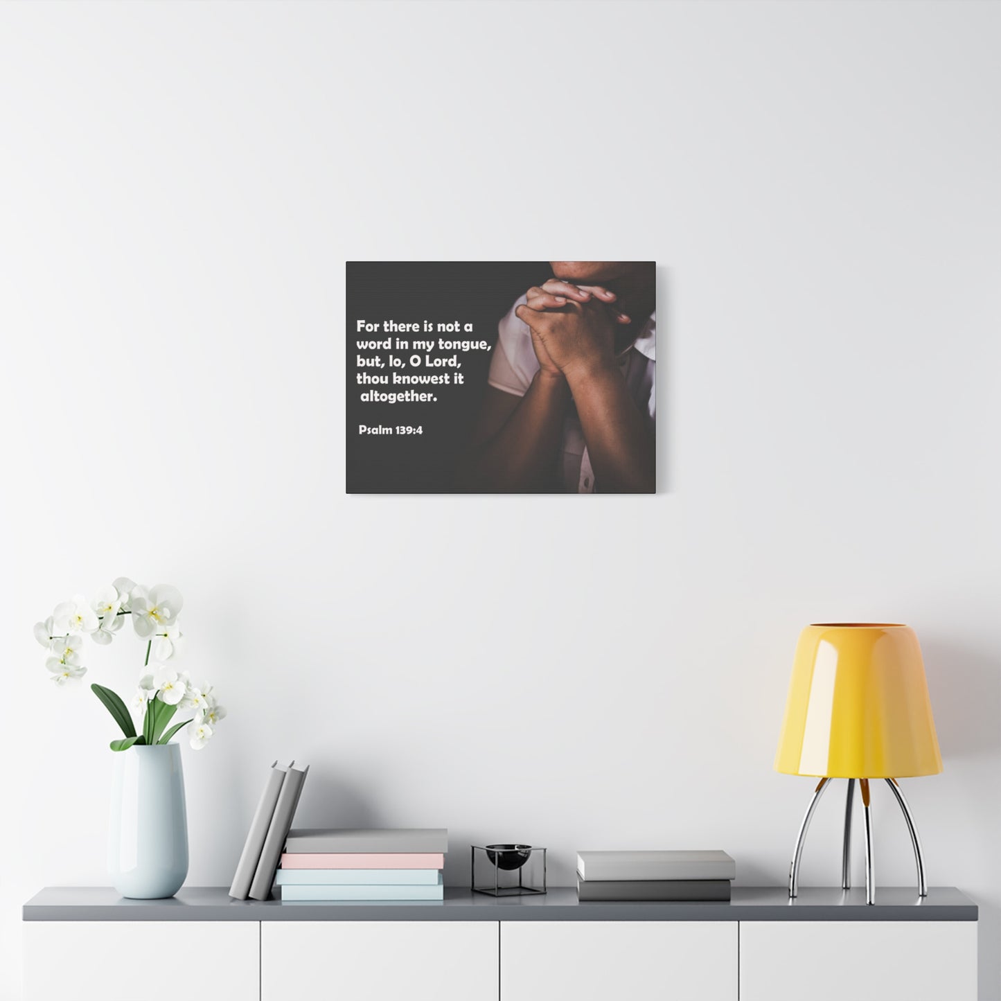 Bible Verse Canvas For There is Not a Word Psalm 139:4 Christian Home Décor Wall Art Scripture Ready to Hang Faith Print
