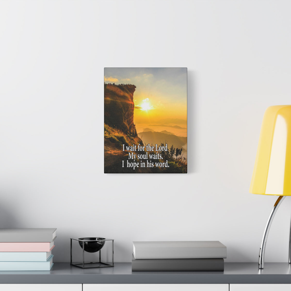 I Wait For The Lord Scripture Canvas I Wait For The Lord Psalm 130:5 Christian Wall Art Bible Verse Print Ready to Hang