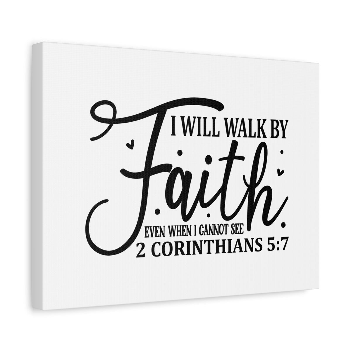 Scripture Canvas Walk By Faith 2 Corinthians 5:7 Christian Wall Art Bible Verse Print Ready to Hang