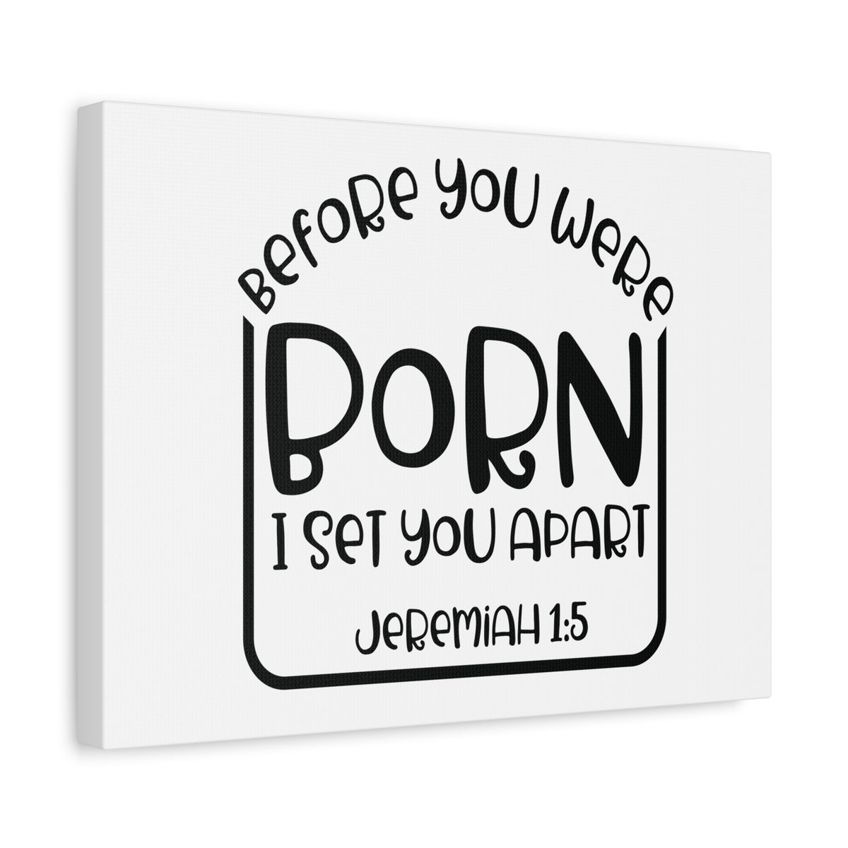 Scripture Canvas You Were Born Jeremiah 1:5 Christian Wall Art Bible Verse Print Ready to Hang