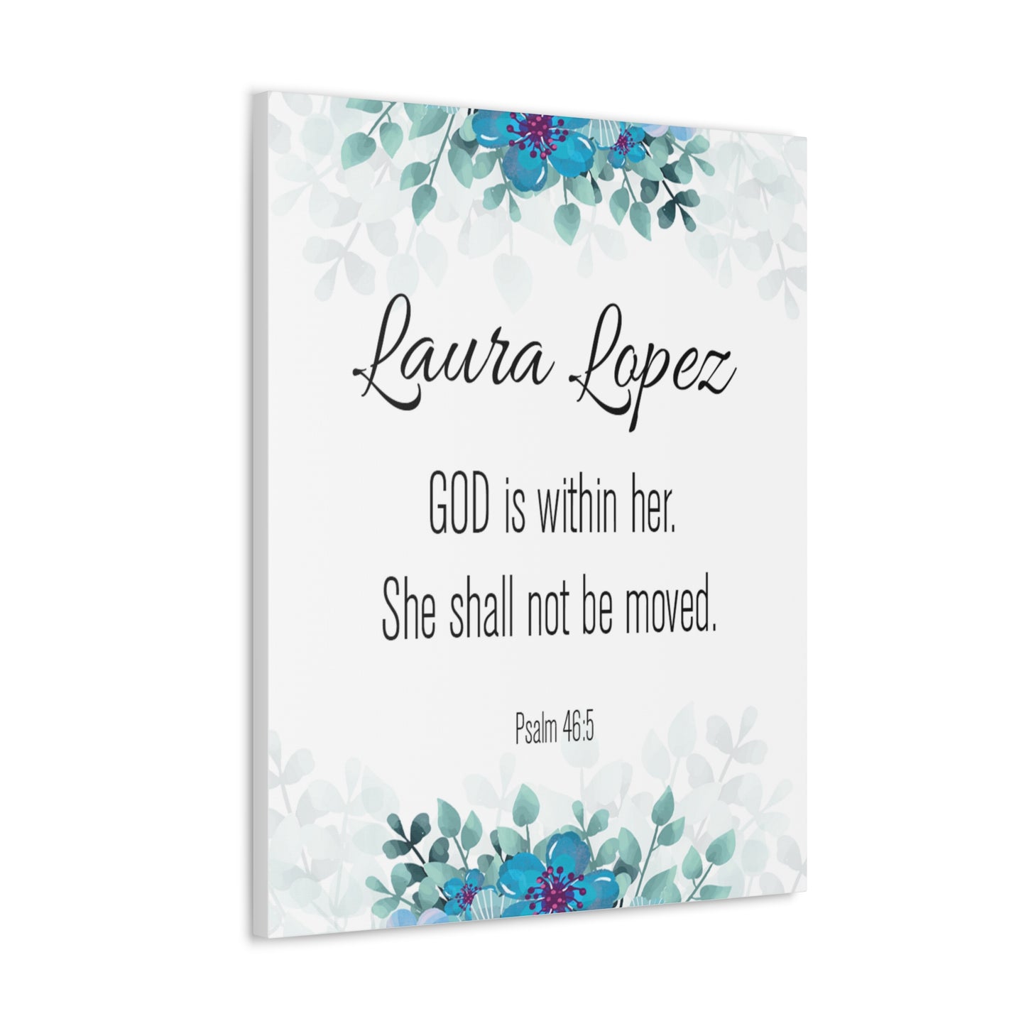 Personalized Scripture Walls God Is Within Her Psalm 46:5 Bible Chapter Canvas Christian Wall Art Ready to Hang