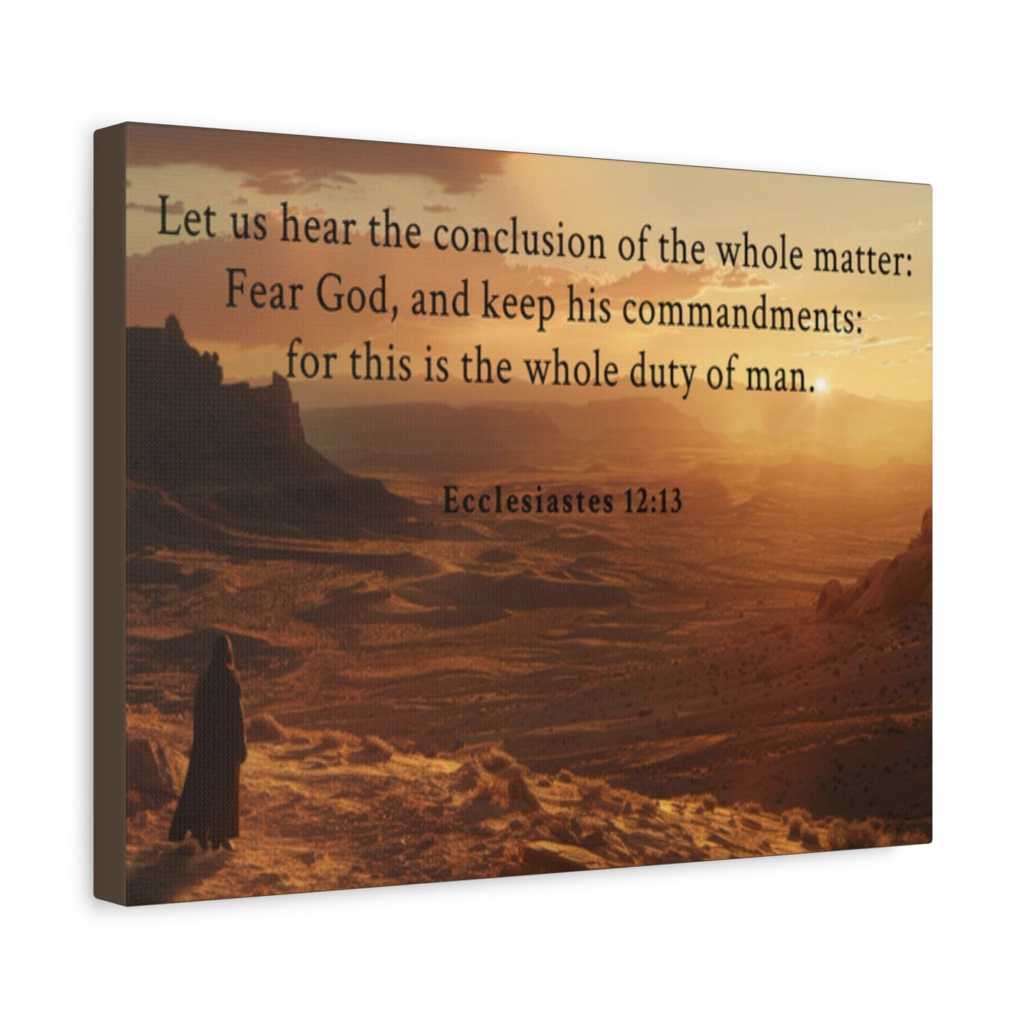 Scripture Walls Ecclesiastes 12:13 Bible Verse Canvas Christian Wall Art Ready to Hang Unframed
