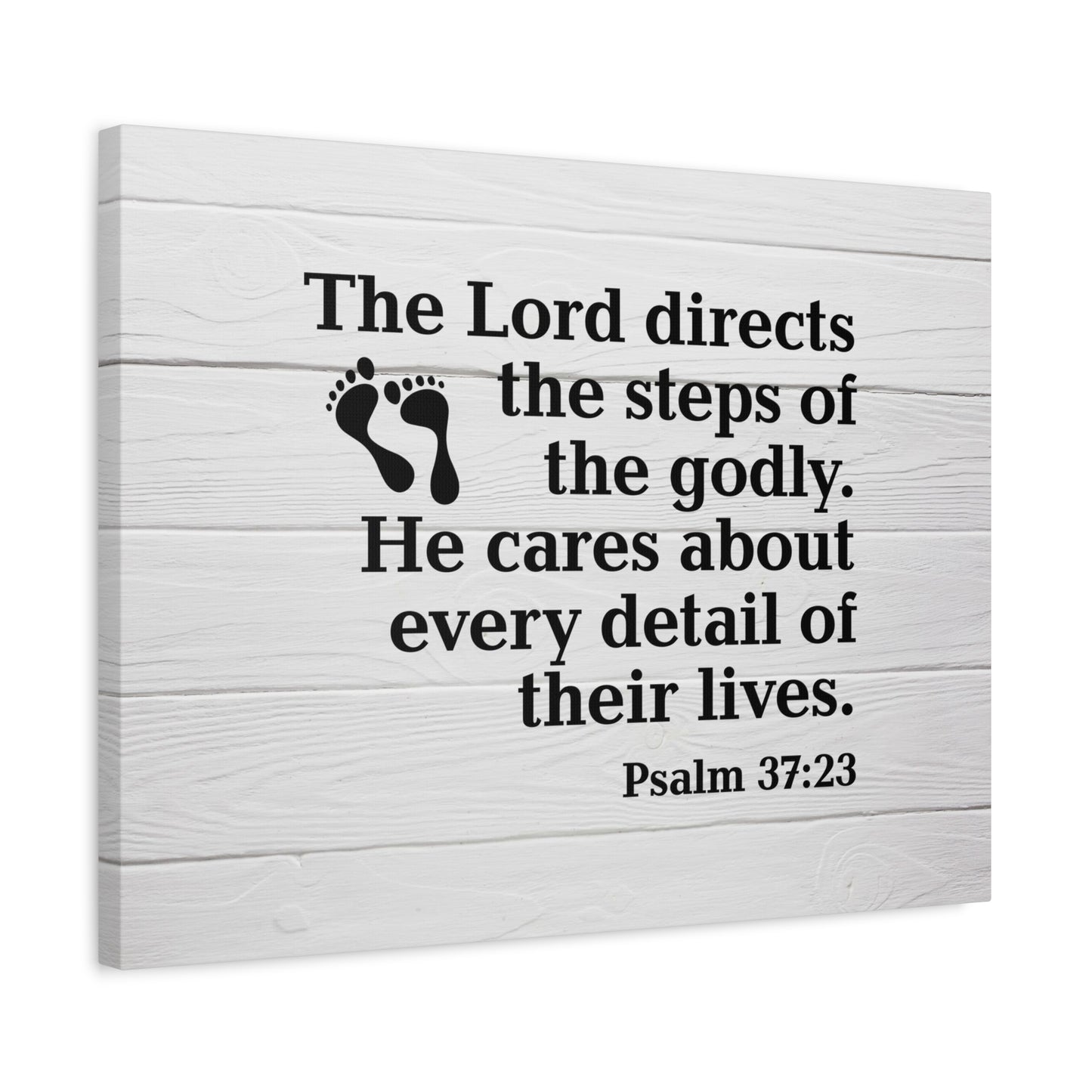 Bible Verse Canvas Lord Directs the Steps Psalm 37:23 Wall Art Christian Home Decor