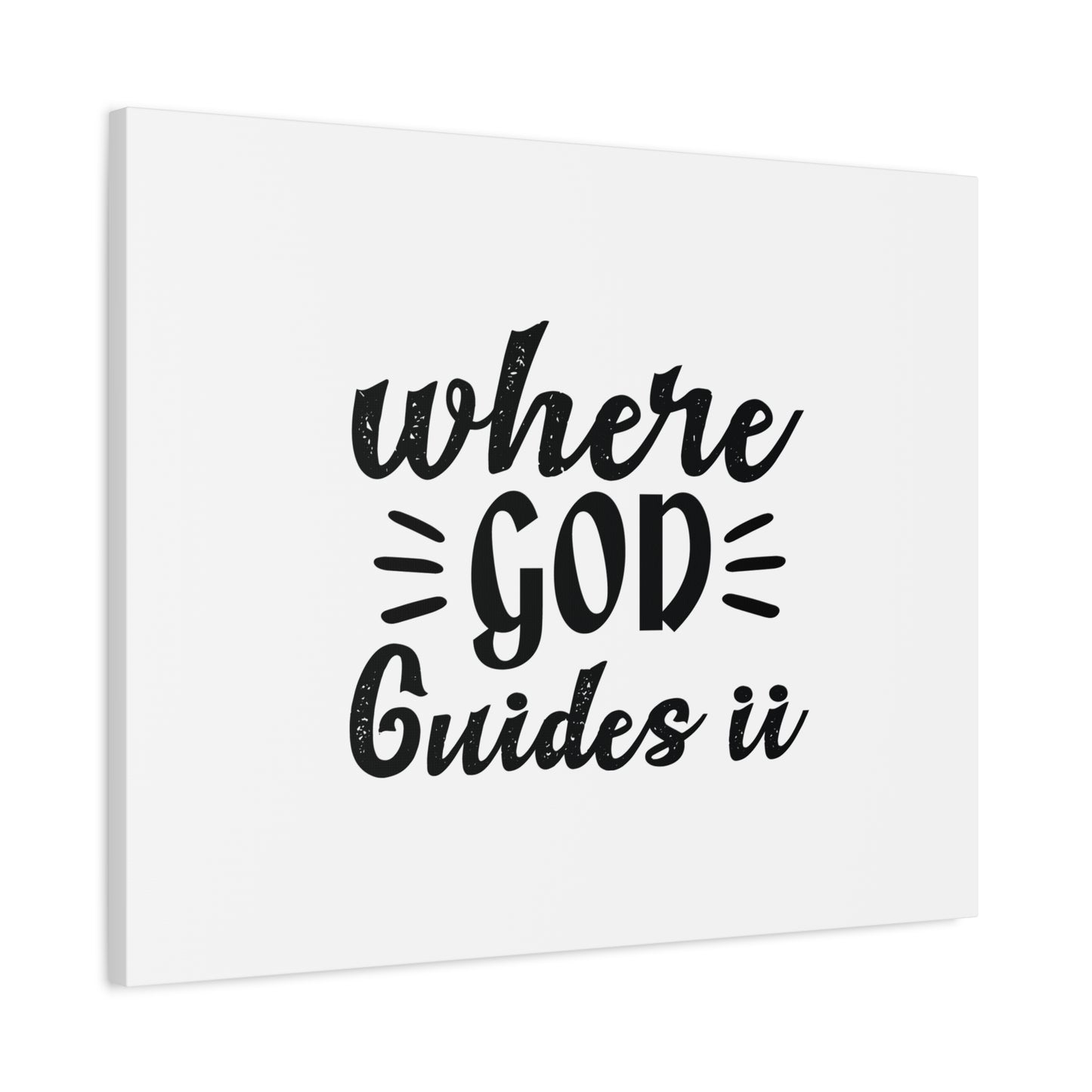 Scripture Canvas Where God Guides It Psalm 119:105 Christian Wall Art Bible Verse Print Ready to Hang