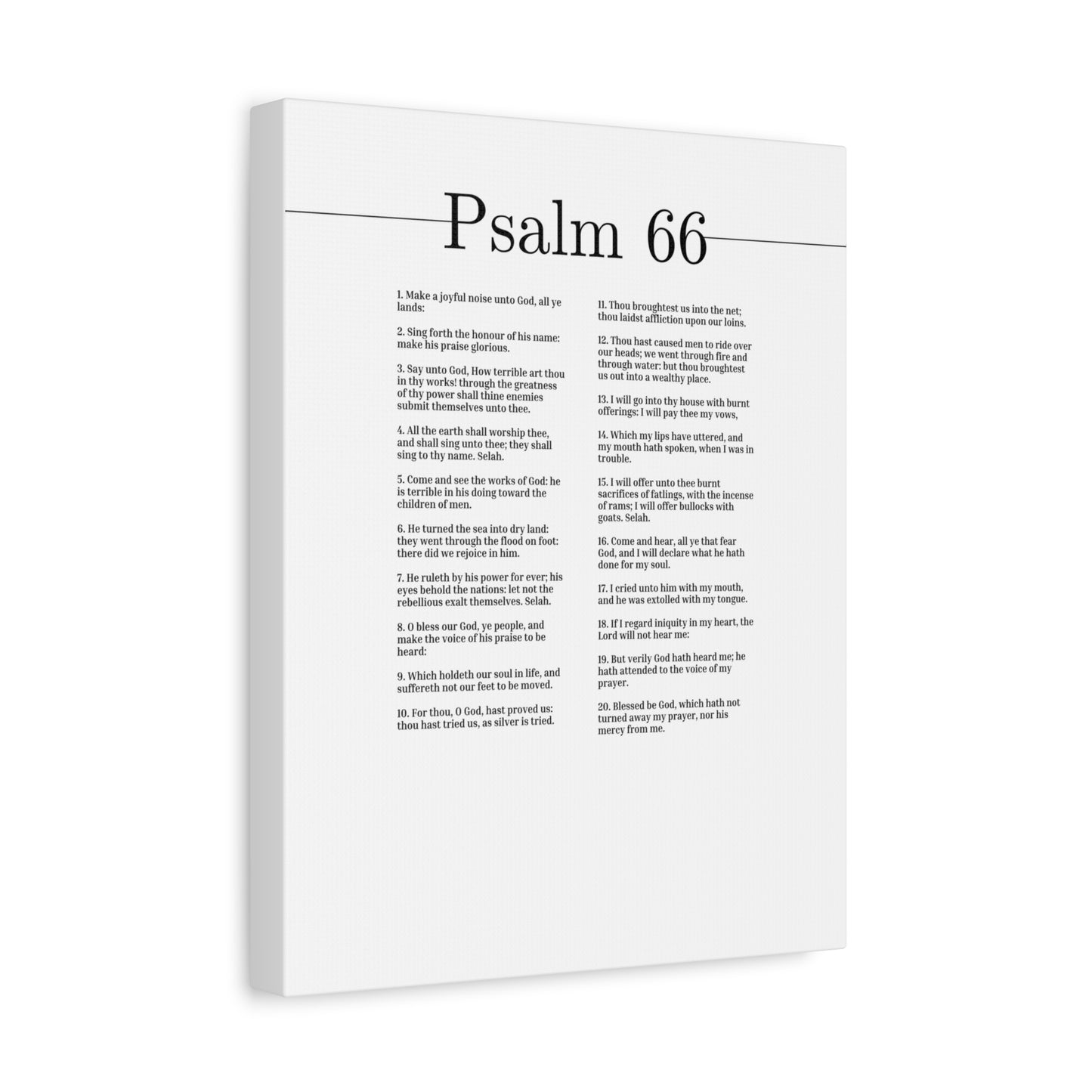Scripture Canvas Come And See The Works Of God Psalm 66 Christian Wall Art Bible Verse Print Ready to Hang