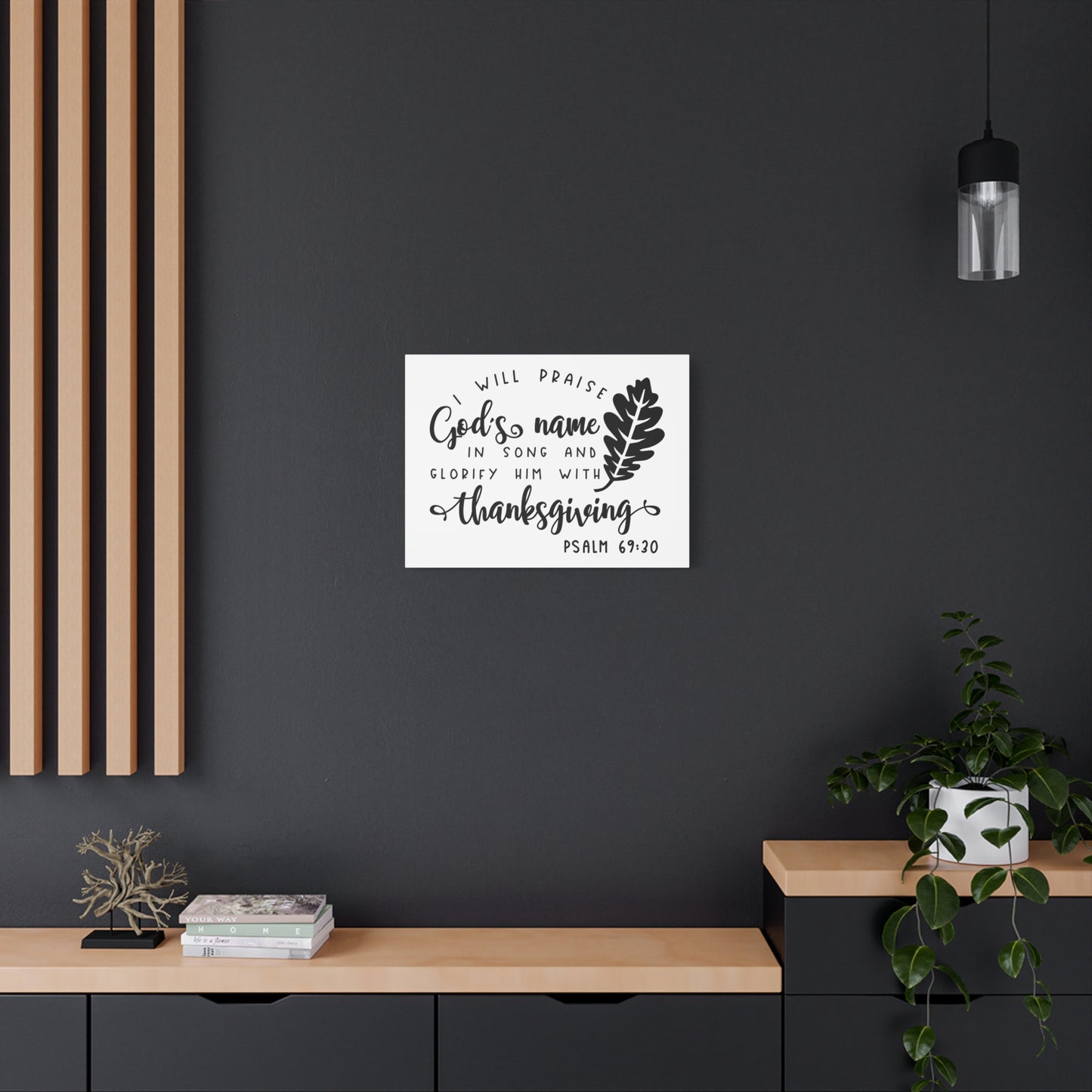 Scripture Canvas Glorify Him Psalm 69:20 Christian Wall Art Bible Verse Print Ready to Hang
