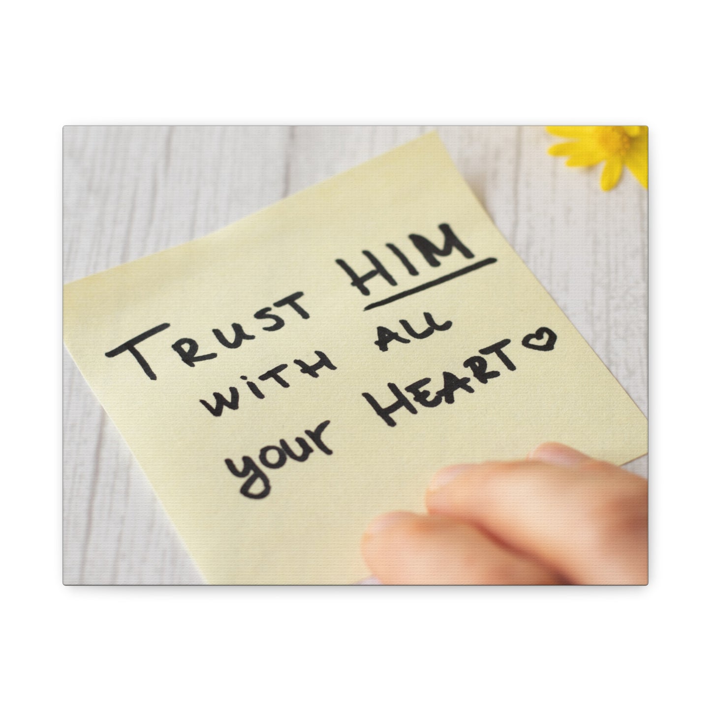 Trust Him Notes 1 PETER 5:7 Christian Wall Art Bible Verse Print Ready to Hang