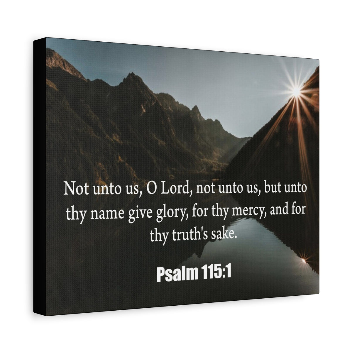 Scripture Canvas Not Unto Us Isaiah 41:10 Christian Wall Art Bible Verse Print Ready to Hang