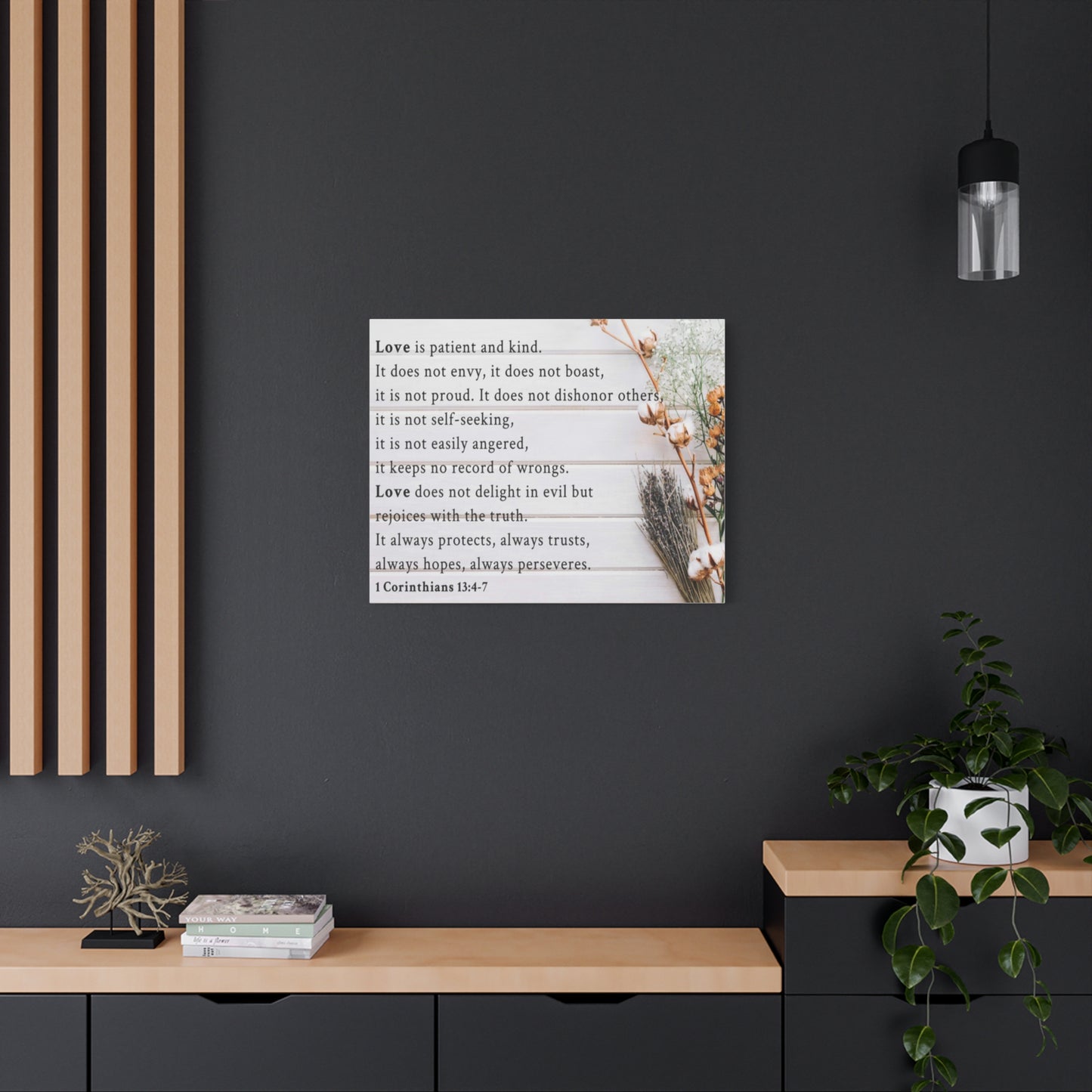 Scripture Walls Love is 1 Corinthians 13:4-7 Bible Verse Canvas Christian Wall Art Ready to Hang Unframed