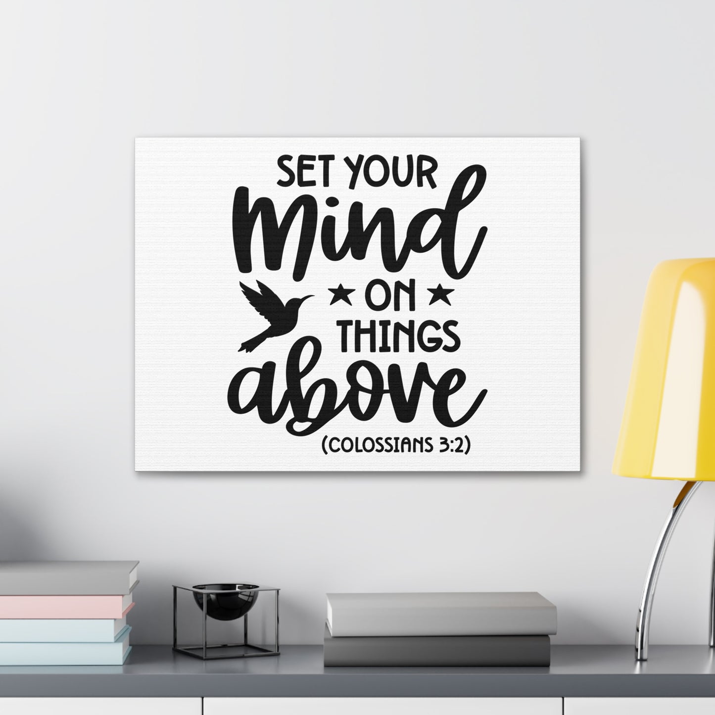 Things Above Colossians 3:2 Bird Bible Verse Canvas Christian Wall Art Ready to Hang
