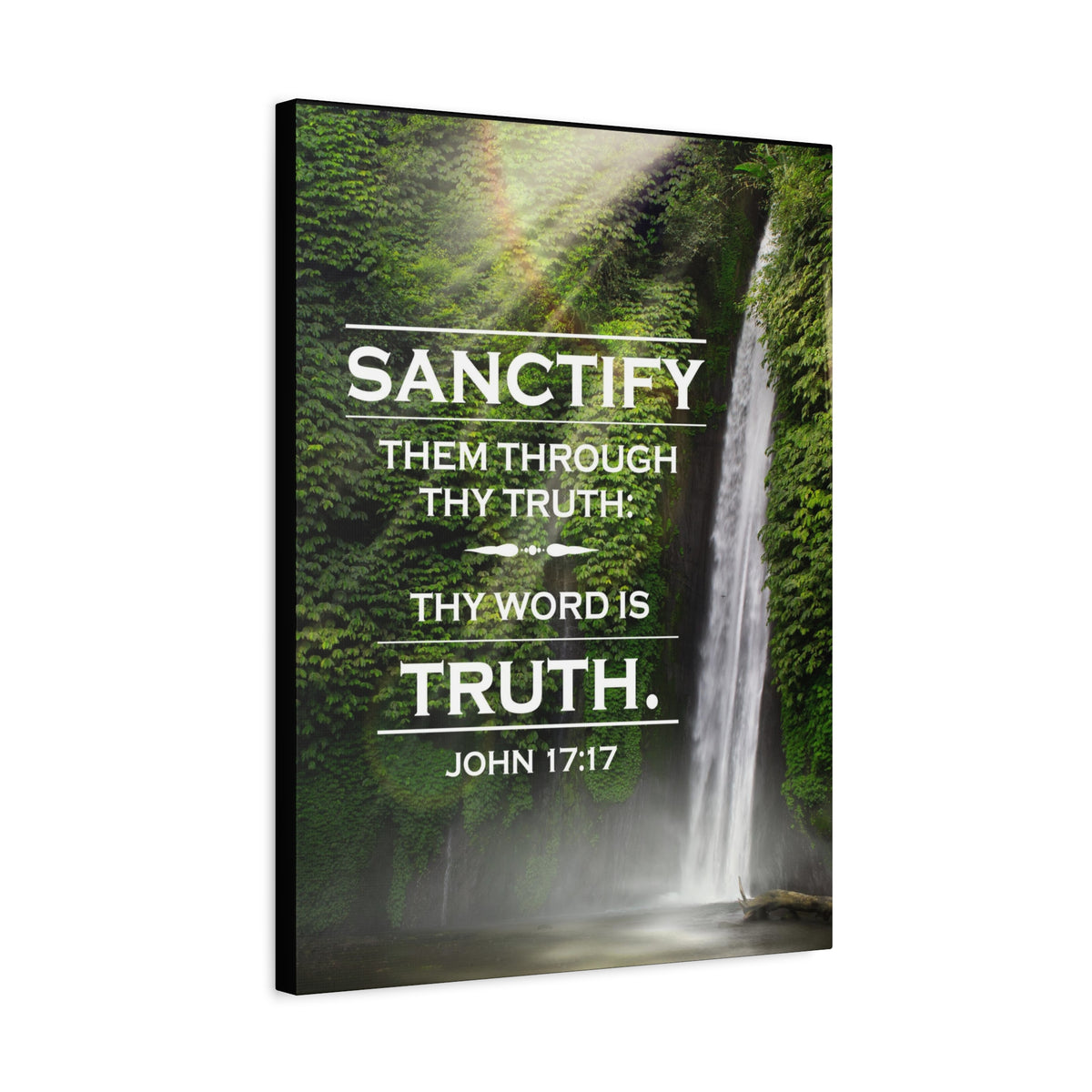Scripture Canvas Sanctify Them John 17:17  Christian Wall Art Bible Verse Print Ready to Hang