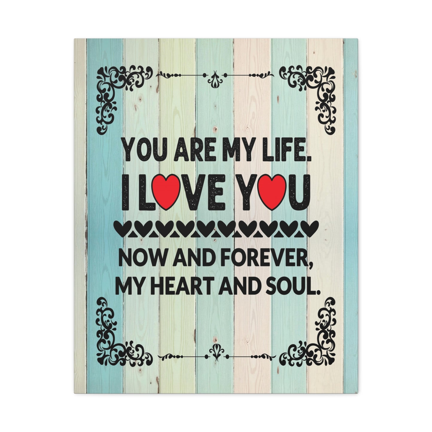 To My Wife You Are My Life Canvas Wall Art – Heartfelt Romantic Gift for Home Decor