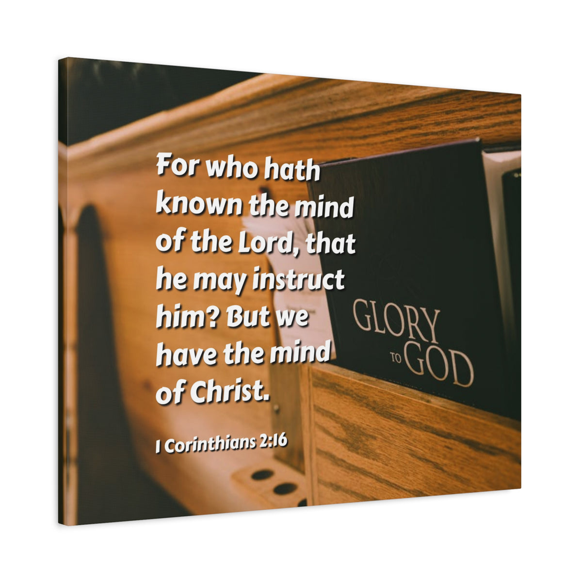 Scripture Canvas Mind Of Christ 1 Corinthians 2:16 Christian Wall Art Bible Verse Print Ready to Hang