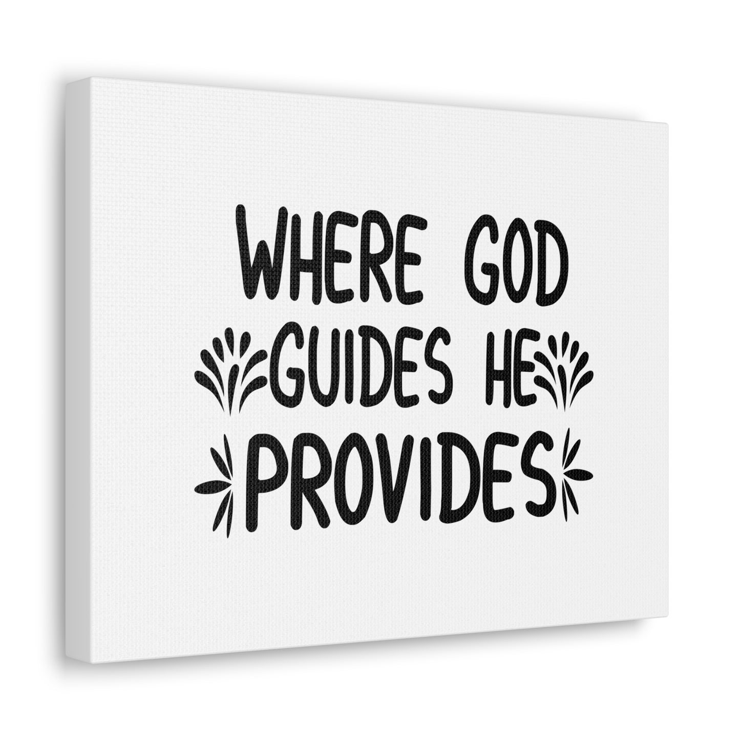 Where God Guides He Provides Matthew 6:33 Christian Wall Art Bible Verse Print Ready to Hang