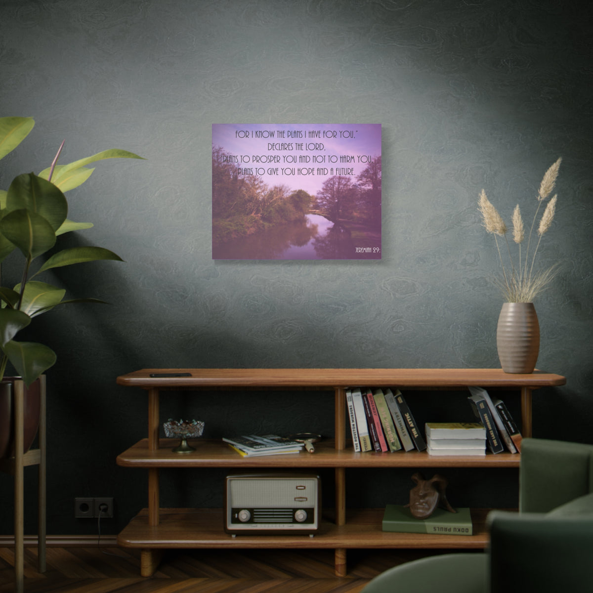 Scripture Canvas Declares The Lord Jeremiah 29:11 Christian Wall Art Bible Verse Print Ready to Hang