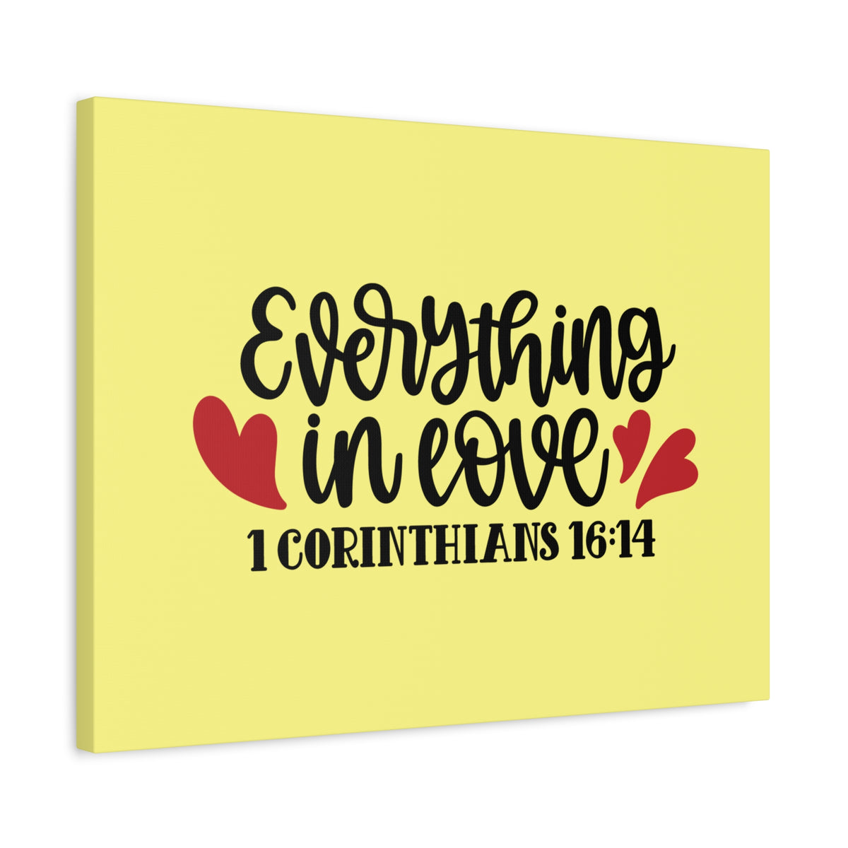 Scripture Canvas In Love 1 Corinthians 16:14 Christian Wall Art Bible Verse Print Ready to Hang