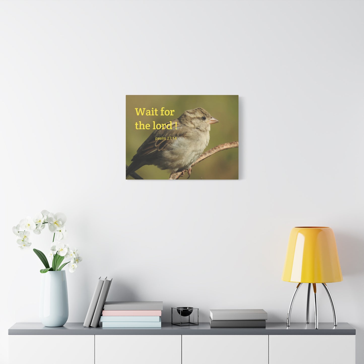 Scripture Walls Wait For The Lord Psalm 27:14 Bible Verse Canvas Christian Wall Art Ready to Hang