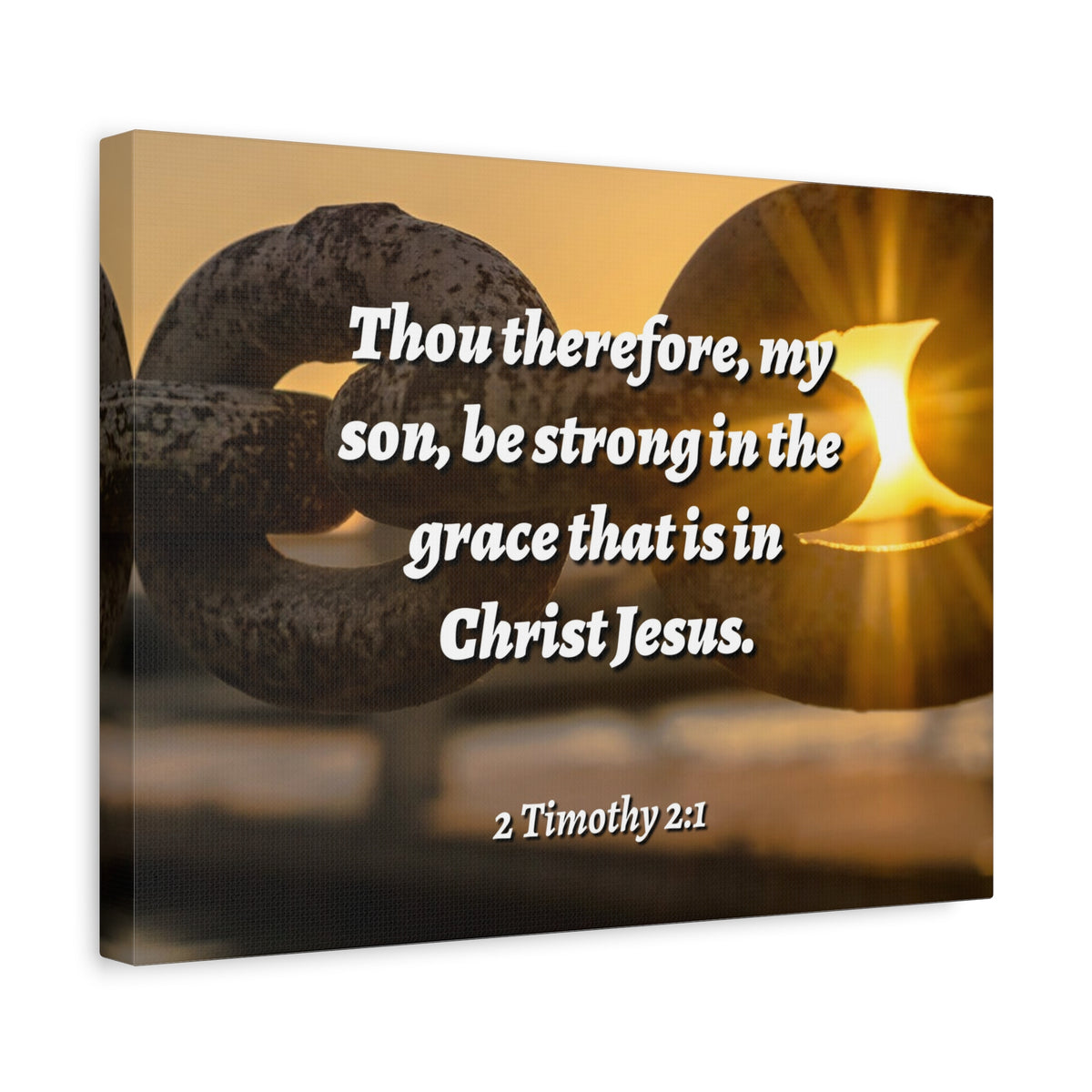 Scripture Canvas The Grace 2 Timothy 2:1 Christian Wall Art Bible Verse Print Ready to Hang