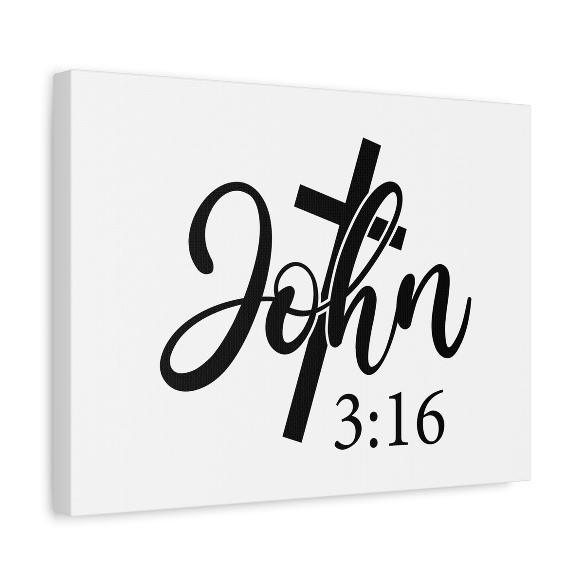 Scripture Canvas John 3:16 Christian Wall Art Bible Verse Print Ready to Hang