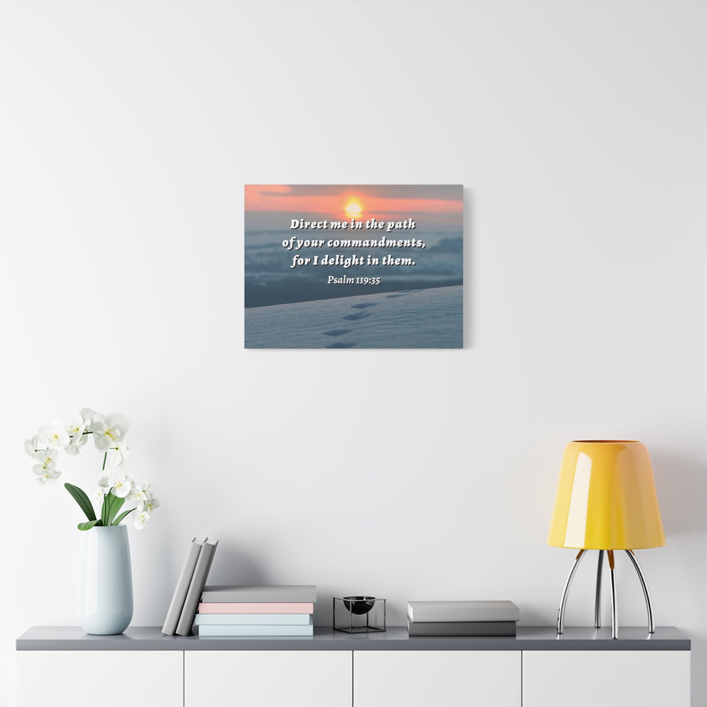 Scripture Walls Direct Me In The Path Psalm 119:35 Bible Verse Canvas Christian Wall Art Ready to Hang