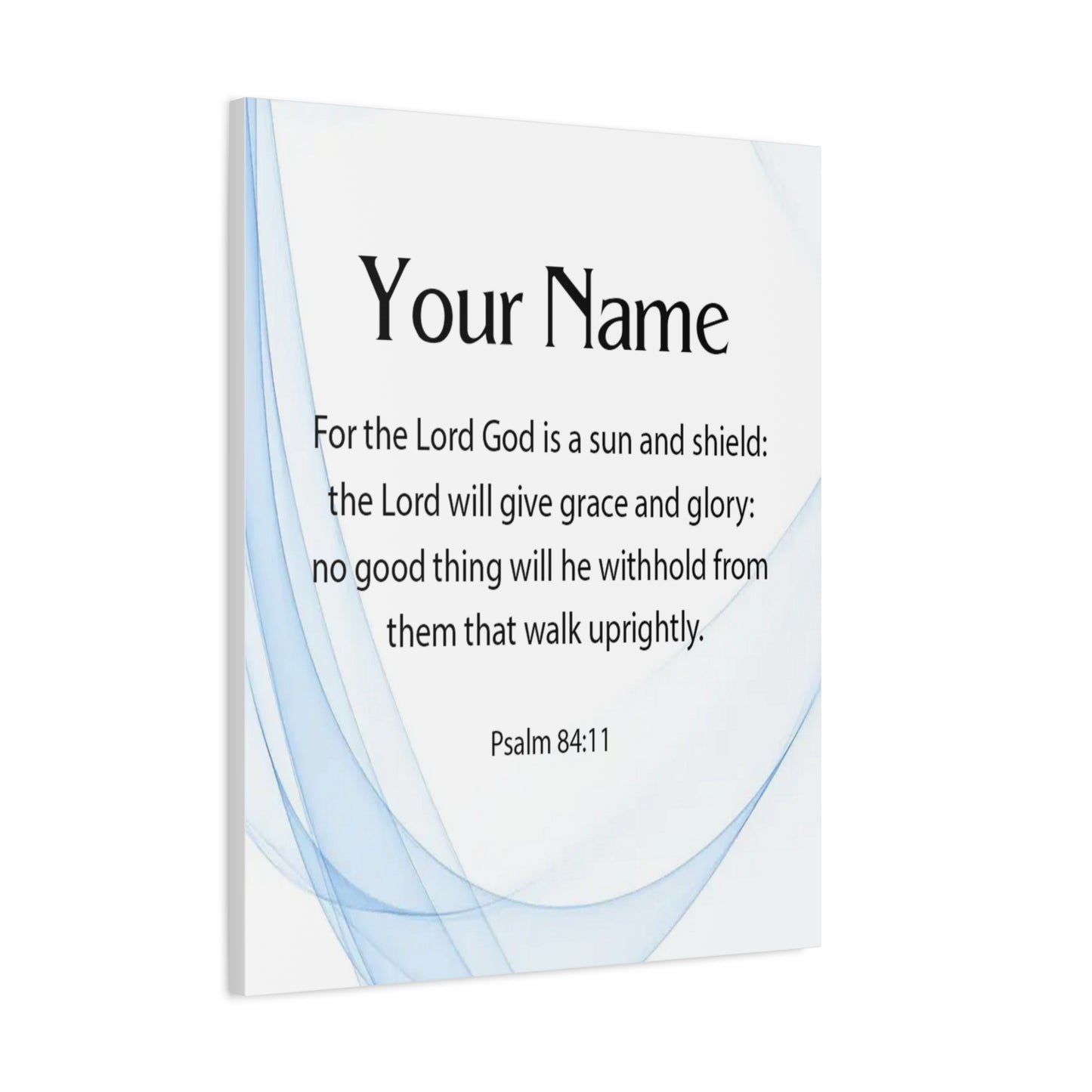 Scripture Walls Personalized Psalm 84:11 Bible Chapter Canvas Christian Wall Art Ready to Hang