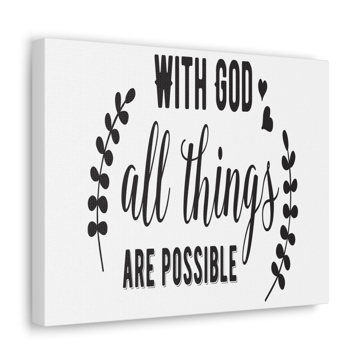 Things Are Possible Matthew 19:26 Christian Wall Art Print Ready to Hang