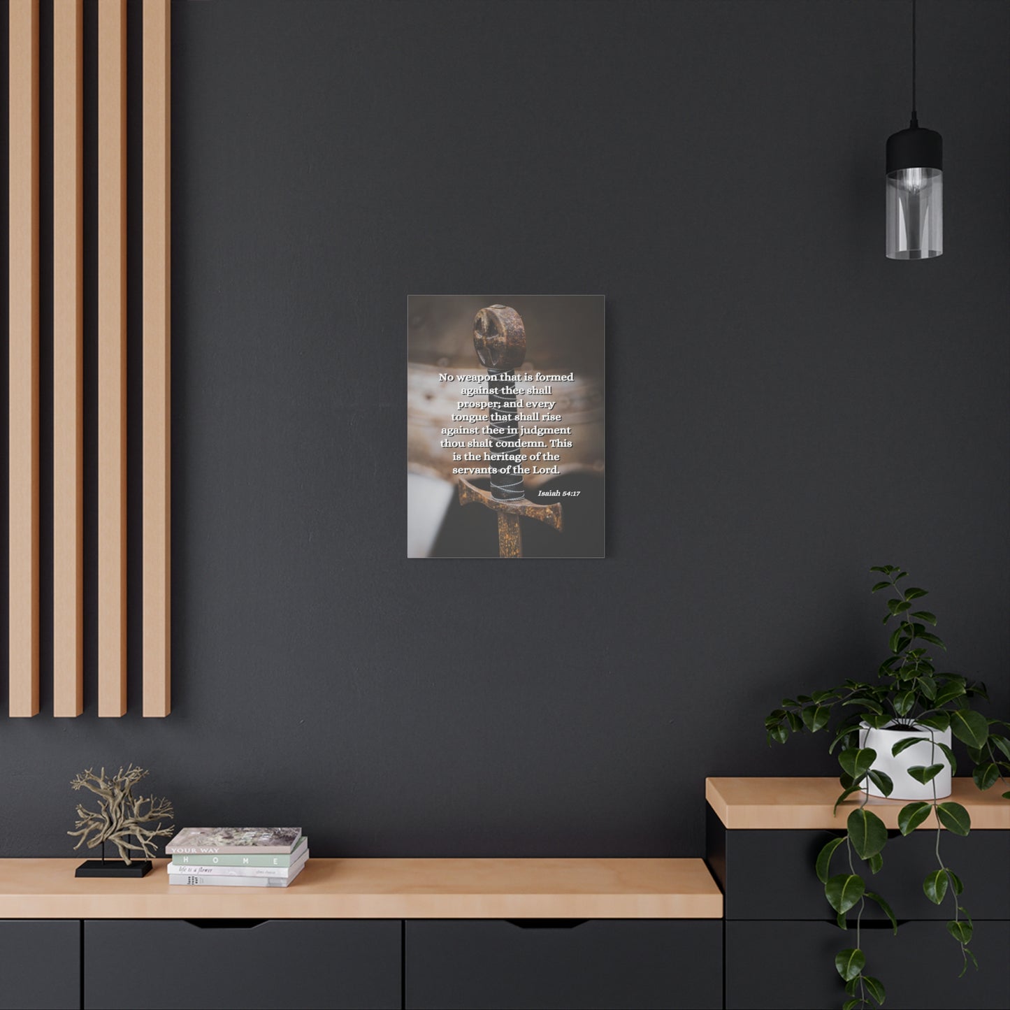 Scripture Walls No Weapon Isaiah 54:17 Bible Verse Canvas Christian Wall Art Ready to Hang