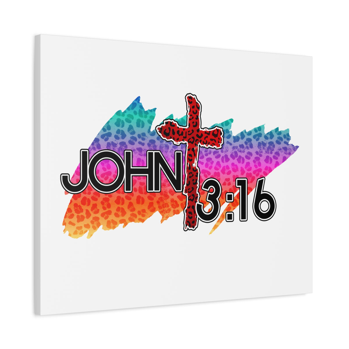 Scripture Canvas Cross Jaguar John 3:16 Christian Wall Art Bible Verse Print Ready to Hang