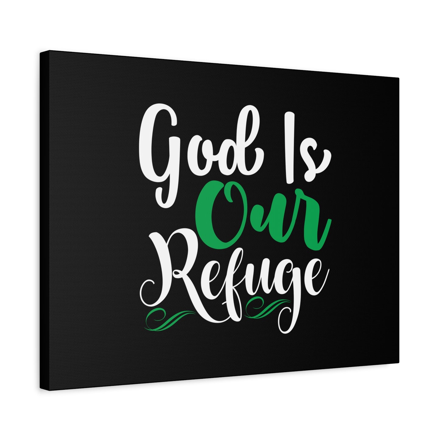 Scripture Canvas God Is Our Refuge Psalm 46:1 Christian Wall Art Bible Verse Print Ready to Hang
