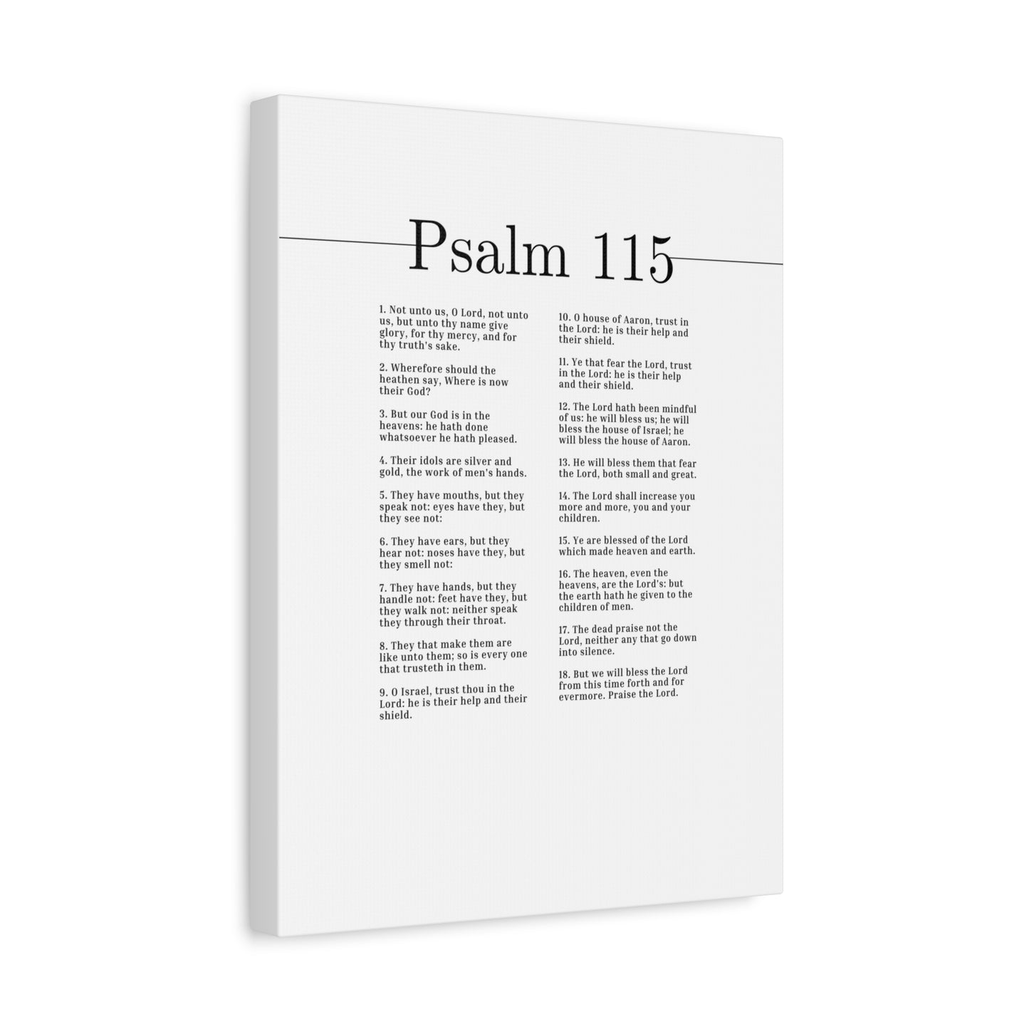 Scripture Canvas Trust In The Lord Psalm 115 Christian Wall Art Bible Verse Print Ready to Hang