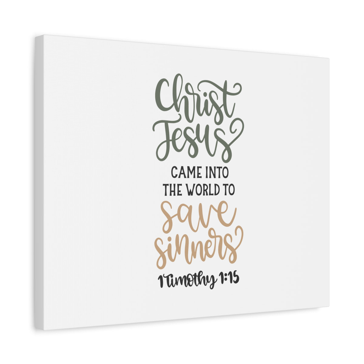 Scripture Canvas To Save Sinners 1 Timothy 1:15 Christian Wall Art Bible Verse Print Ready to Hang